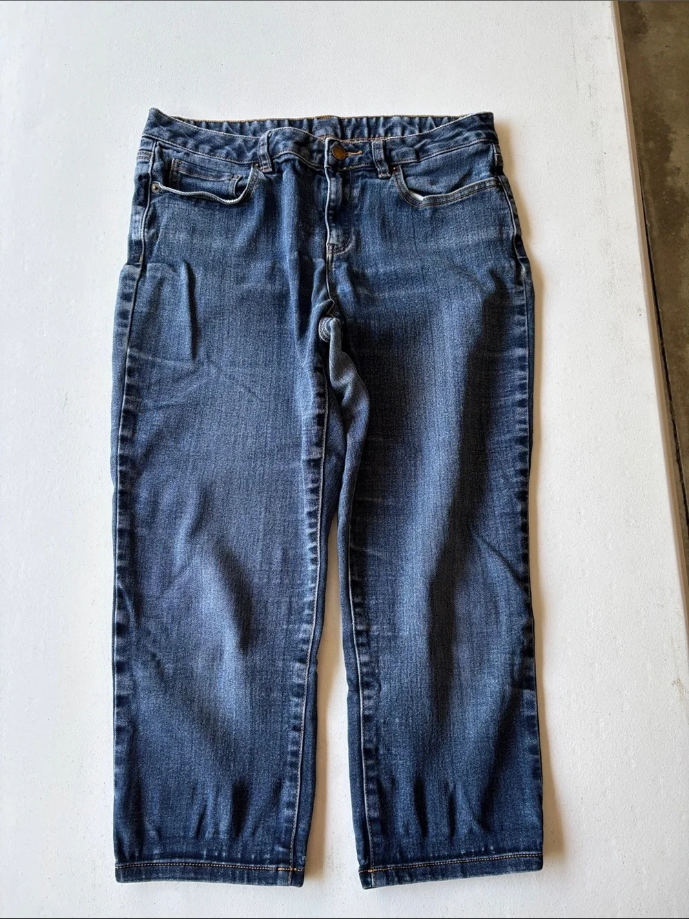 Michael Kors Dark Blue Capri Straight-Leg Women's Jeans Size 8